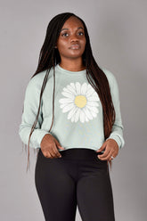 Daisy Cropped Sweatshirt